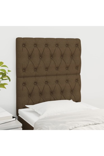 Concept Tăblii de pat, 2 buc, maro închis, 80x7x78/88 cm, textil