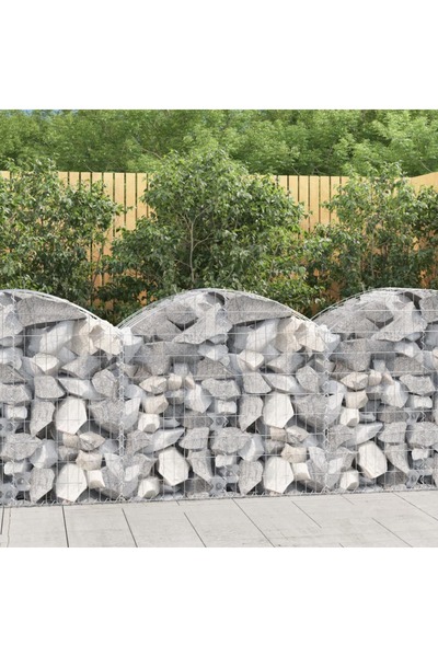 Concept Coș gabion arcuit, 100x50x80/100 cm, fier galvanizat