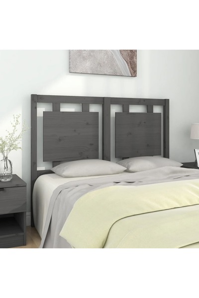 Concept Tăblie de pat, gri, 125,5x4x100 cm, lemn masiv de pin