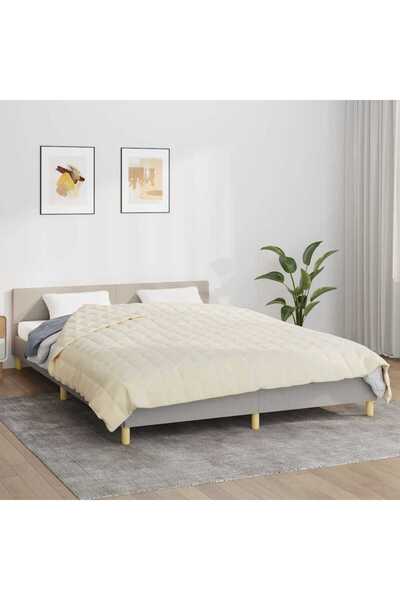 Concept Pătură cu greutăți, crem deschis, 200x200 cm, 9 kg, textil