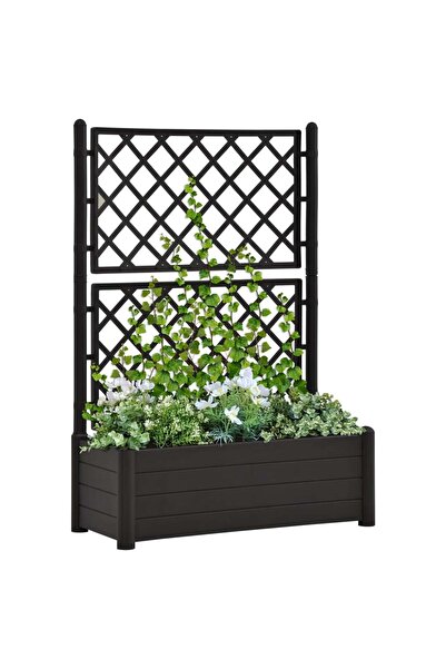Concept Jardinieră de grădină cu spalier, antracit, 100x43x142, PP