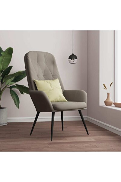 Concept Πολυθρόνα, ανοιχτό γκρι, Βελούδο