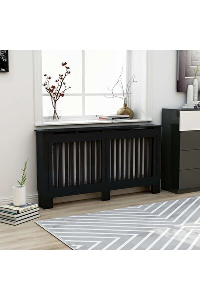 Concept Mască pentru calorifer, negru, 152 x 19 x 81 cm, MDF