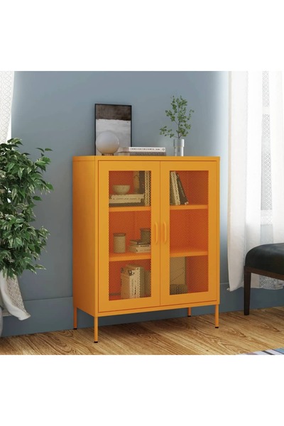 Concept Ντουλάπι αποθήκευσης, μουσταρδί κίτρινο, 80x35x101,5 cm, ατσάλι