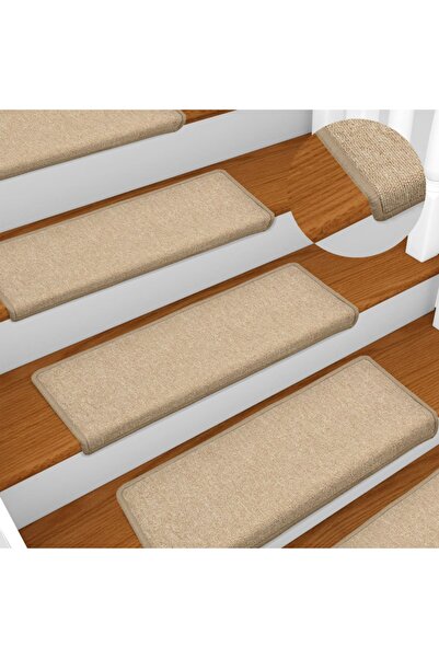 Concept Covorașe de trepte de scară, 15 buc., gri taupe, 65 x 25 cm