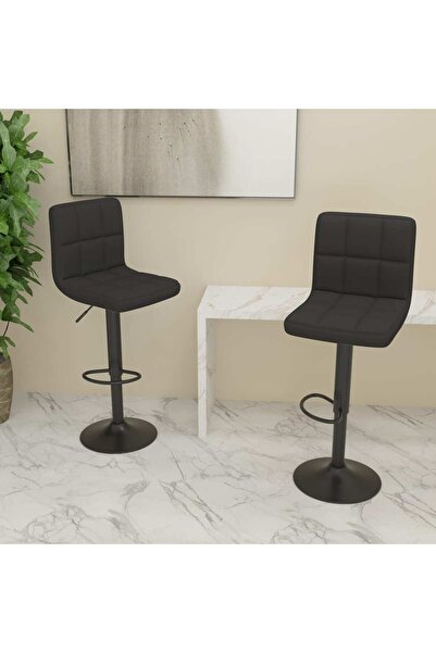 Concept Σκαμπό μπαρ, 2 τεμ., μαύρο, ύφασμα