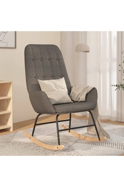 Concept Κουνιστή πολυθρόνα, ανοιχτό γκρι, ύφασμα