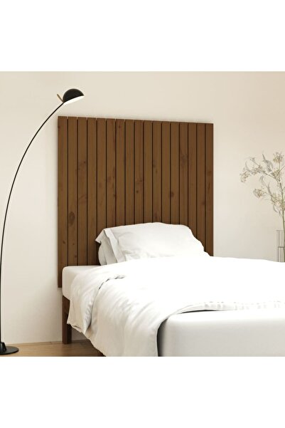 Concept Tăblie de pat pentru perete, maro miere, 108x3x110 cm, lemn pin