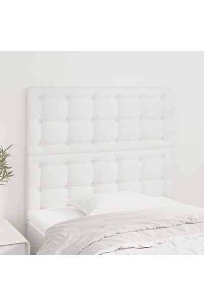 Concept Κομοδίνα, 2 τεμ., λευκά, 80x5x78/88 cm, οικολογικό Δερμάτινο