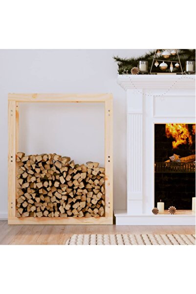 Concept Ράφι για καυσόξυλα, 80x25x100 cm, μασίφ ξύλο πεύκου