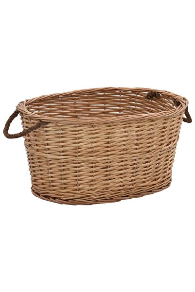 Concept Καλάθι καυσόξυλων με λαβές μεταφοράς 58x42x29 εκ. ιτιά