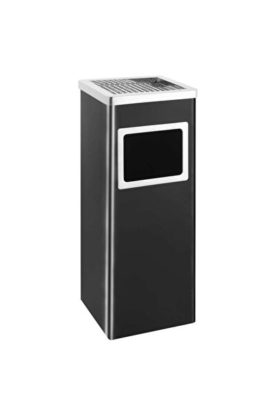 Concept Coș de gunoi cu scrumieră, pentru hotel, negru, oțel, 36 L