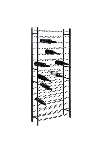 Concept Ράφι κρασιών για 96 μπουκάλια, μαύρο, σιδερένιο