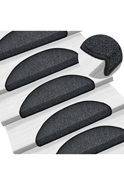 Concept Πατάκια σκαλοπατιών, 15 τεμ., ανθρακί, 56x17x3 cm