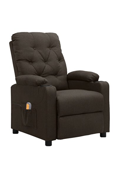 Concept Πτυσσόμενη πολυθρόνα μασάζ, σκούρο καφέ, ύφασμα