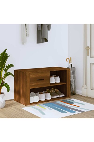 Concept Pantofar, stejar maro, 80x35x45 cm, lemn compozit