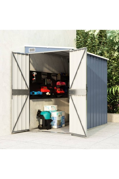 Concept Șopron grădină/montaj perete gri 118x194x178 cm oțel zincat