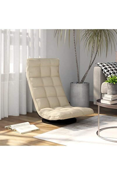 Concept Περιστρεφόμενη καρέκλα δαπέδου, κρεμ, ύφασμα