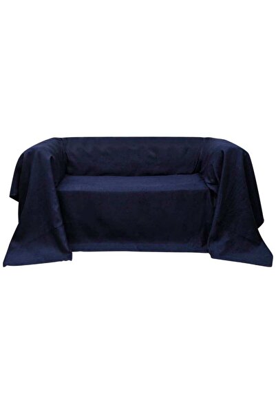 Concept Покривало за диван от микрофибърен велур, 210 x 280 см, тъмносин
