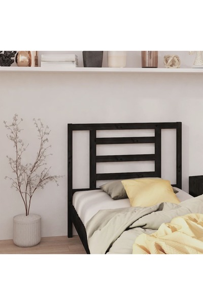 Concept Κομοδίνο, μαύρο, 96x4x100 cm, μασίφ ξύλο πεύκου