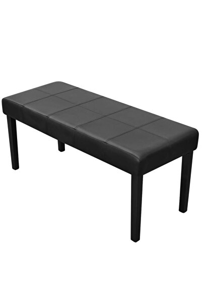 Concept Bancă din Piele Artificială Calitate Superioară Negru