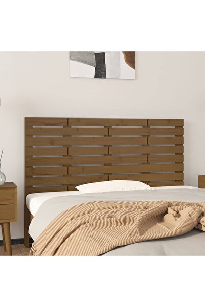 Concept Tăblie de pat pentru perete, maro miere, 156x3x63 cm, lemn pin