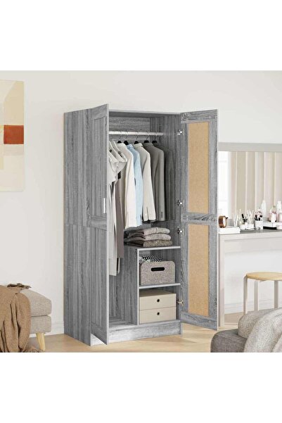 Concept Șifonier, gri sonoma, 82,5x51,5x180 cm, lemn prelucrat