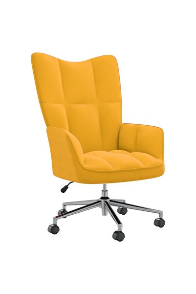Concept Πολυθρόνα, μουσταρδί, Βελούδο