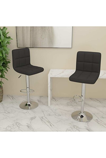 Concept Σκαμπό μπαρ, 2 τεμ., μαύρο, ύφασμα