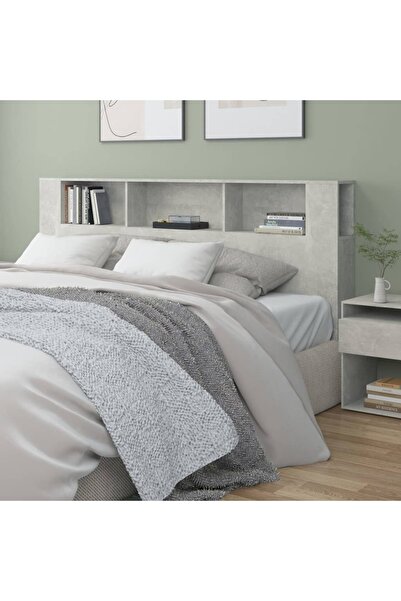 Concept Κεφαλάρι ντουλάπι, γκρι σκυροδέματος, 200x18,5x104,5 εκ.