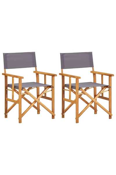 Concept Καρέκλες σκηνοθέτη, 2 τεμ., από μασίφ ξύλο ακακίας