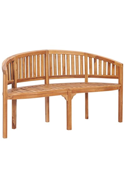 Concept Πάγκος σε σχήμα μπανάνας, 151 cm, μασίφ ξύλο τικ