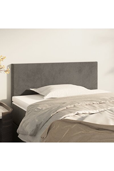 Concept Tăblie de pat, gri închis, 100x5x78/88 cm, catifea
