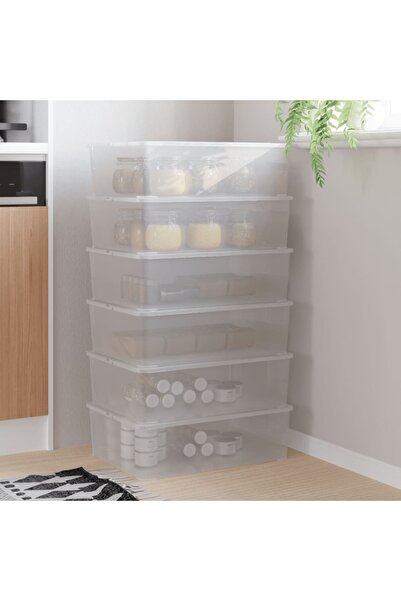 Concept Πλαστικά κουτιά αποθήκευσης, 6 τεμ., 25 λίτρα, στοιβαζόμενα