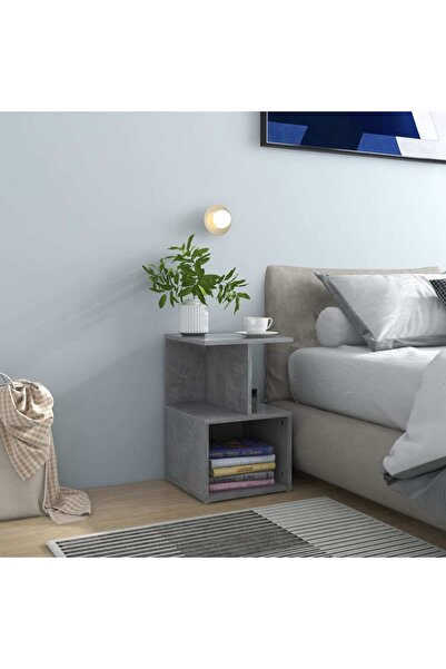 Concept Noptiere, 2 buc., gri beton, 35x35x55 cm, PAL