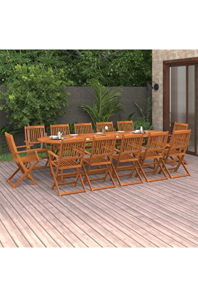 Concept Σετ τραπεζιού κήπου, 13 τεμάχια, από μασίφ ξύλο ακακίας