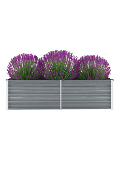 Concept Strat înălțat de grădină, gri, 160 x 40 x 45 cm oțel galvanizat