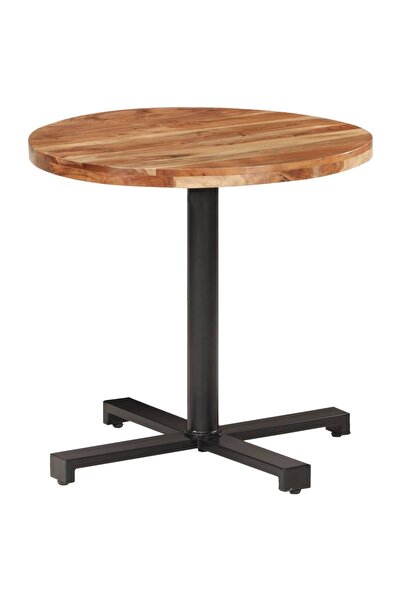 Concept Τραπέζι μπιστρό, Ø80x75 cm, στρογγυλό, μασίφ ξύλο ακακίας