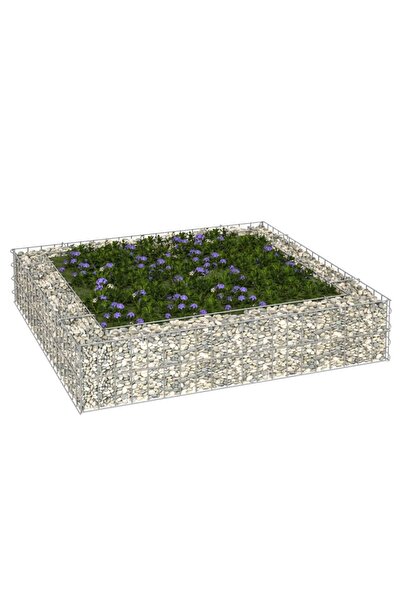 Concept Strat înălțat de gabion, 100x100x20 cm, oțel galvanizat