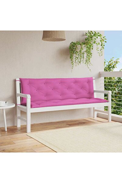 Concept Μαξιλάρια πάγκου κήπου, 2 τεμ., ροζ, 150x50x7 cm, ύφασμα