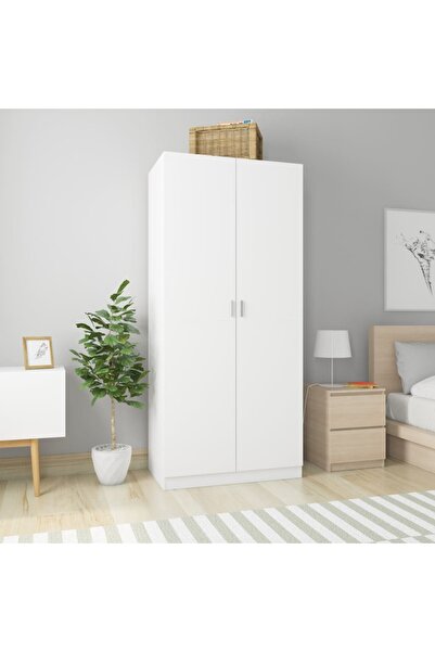 Concept Ντουλάπα, λευκή, 90x52x200 cm, μοριοσανίδα