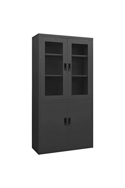 Concept Dulap de birou, antracit, 90x40x180 cm, oțel