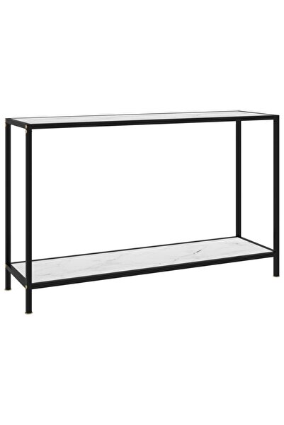 Concept Τραπέζι κονσόλας, λευκό, 120 x 35 x 75 cm, σκληρυμένο γυαλί