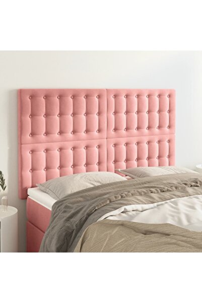 Concept Tăblii de pat, 4 buc, roz, 72x5x78/88 cm, catifea