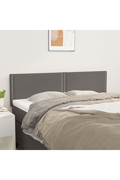 Concept Κομοδίνα, 2 τεμ., γκρι, 72x5x78/88 cm, οικολογικό Δερμάτινο