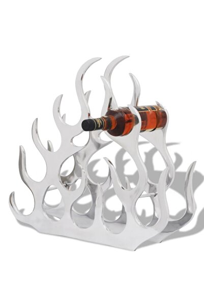 Concept Suport sticle de vin pentru 11 sticle, argintiu, aluminiu