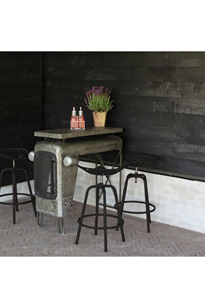 Esschert Design Scaun de bar Tractor, negru