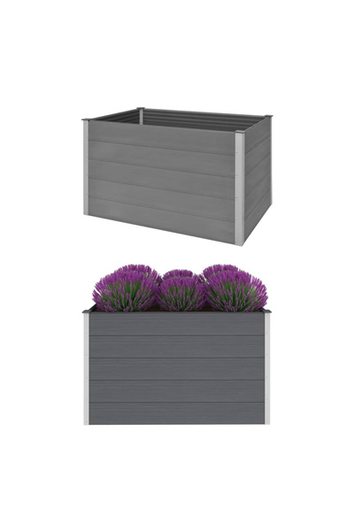 Concept Strat înălțat de grădină, gri, 150 x 100 x 91 cm, WPC