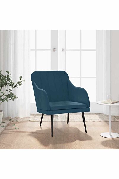 Concept Fotoliu, albastru, 63x76x80 cm, catifea