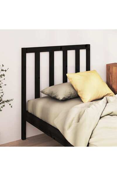 Concept Κομοδίνο, μαύρο, 96x4x100 cm, μασίφ ξύλο πεύκου